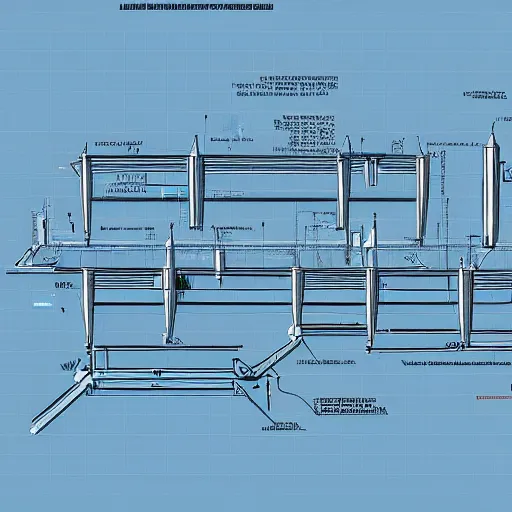 Image similar to schematic diagram of an antigravity device, blueprint, highly detailed