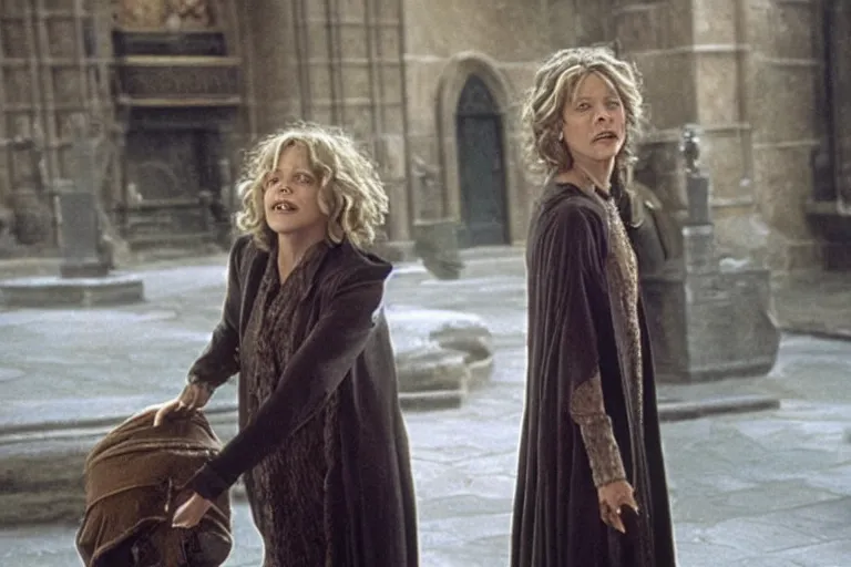 Image similar to film still Meg Ryan as Minerva McGonagall in Harry Potter movie