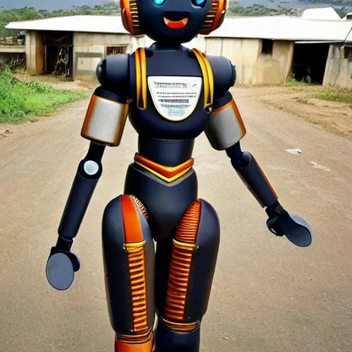 Image similar to african robot