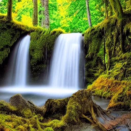 Prompt: beautiful waterfall