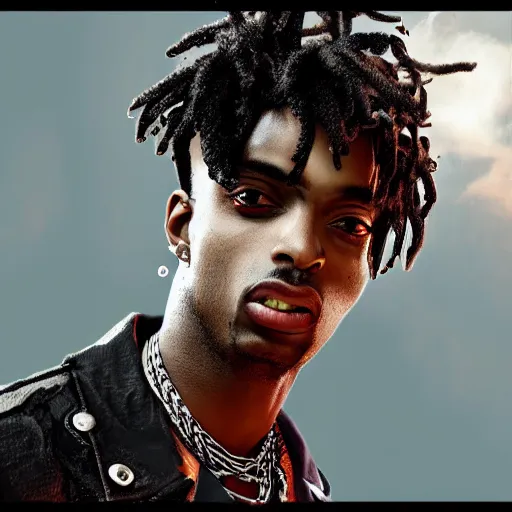 Image similar to playboi carti in futuristic steampunk style digital art 4 k the detailed super realistic