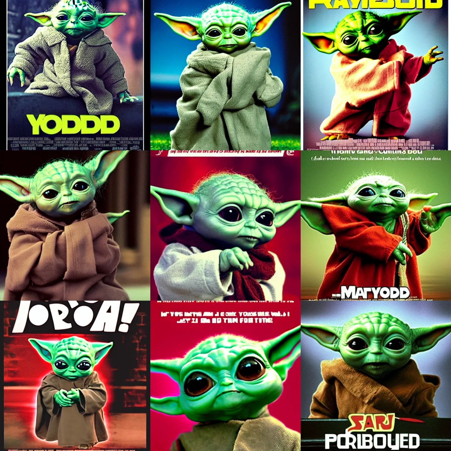 Baby Yoda On The Poster Of The Movie Problem Child Stable Diffusion 