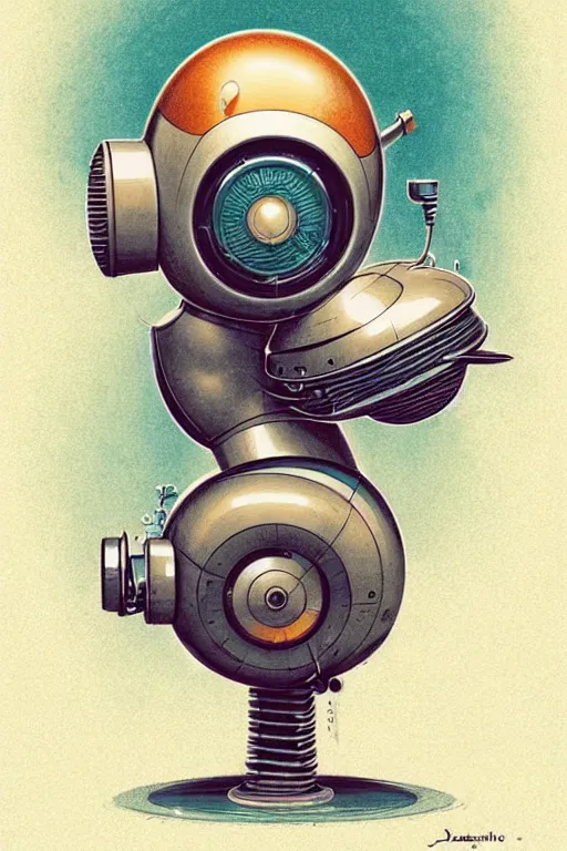 Prompt: 5 0's retro robotina, supersonic, muted colors. by jean - baptiste monge
