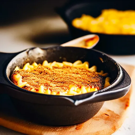 Prompt: a close - up shot of vegemite on top of macaroni and cheese, hd, photo, soft lighting, food