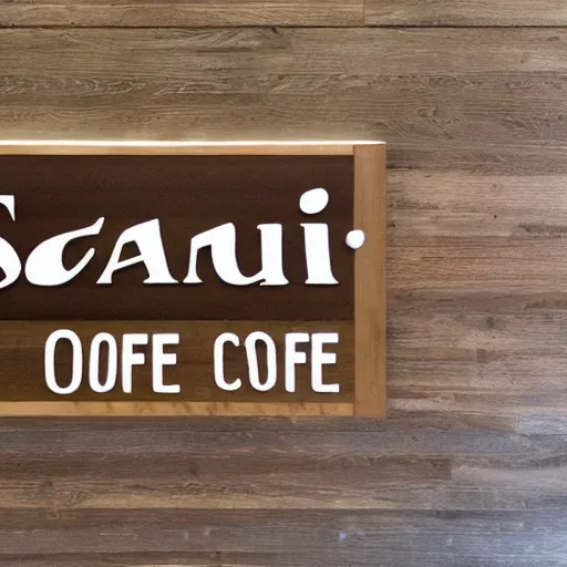 Prompt: samuri coffee logo sign