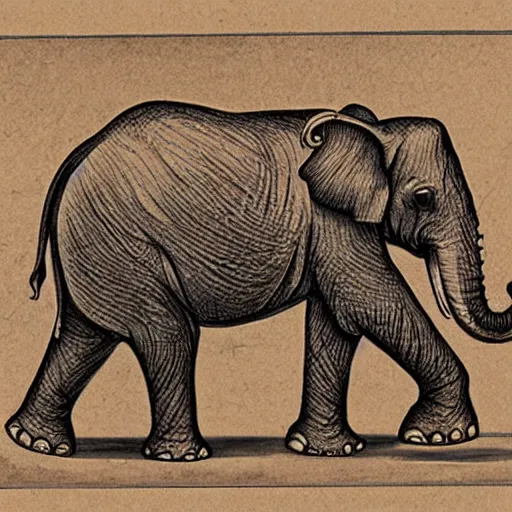 Prompt: a recursive elephant