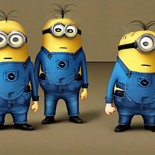 Prompt: the minions by Christian Krohg