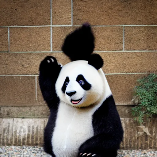 Image similar to panda as luffy photography