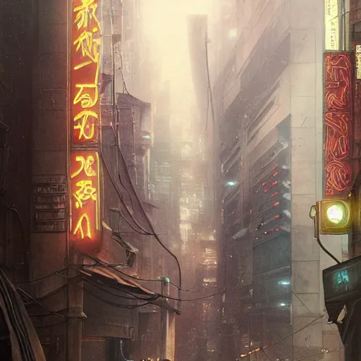 Prompt: portrait of masked byzantine blade runner 2 0 4 9 on the art deco streets of the neo tokyo during the cyber triumph, award - winning realistic sci - fi concept art by beksinski, bruegel, greg rutkowski, alphonse mucha, and yoshitaka amano