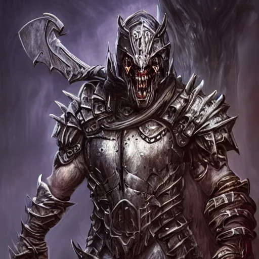Image similar to a bone armored orc warrior, photo, professionally retouched, dramatic lighting, wearing bone armor, illuminated by moonlight, realistic, scared face, demonic, predator eyes, wide angle, sharp focus on eyes, 8 k high definition, insanely detailed, intricate, elegant, art by artgerm and wlop