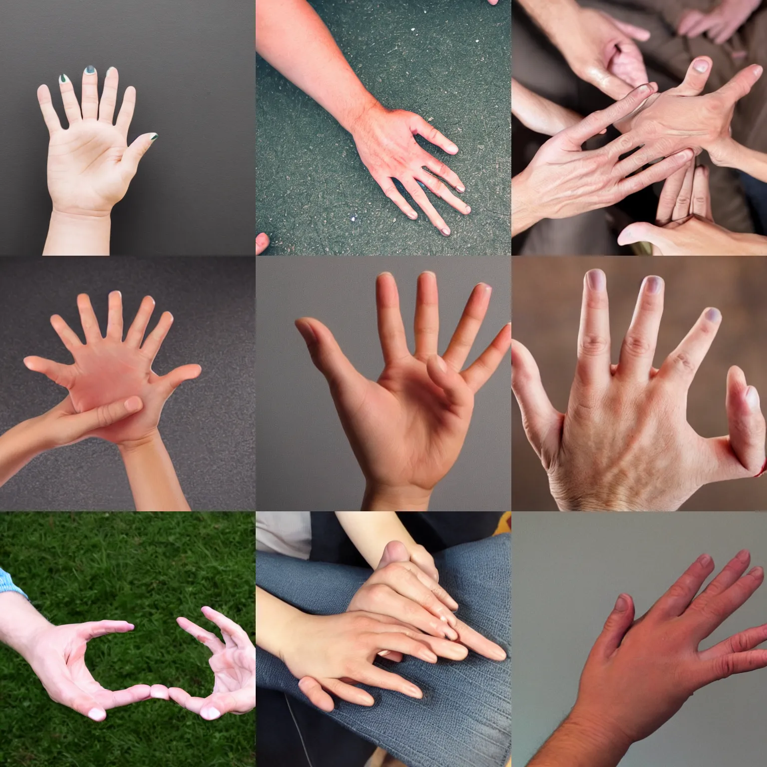 Prompt: completely normal hands with 5 fingers