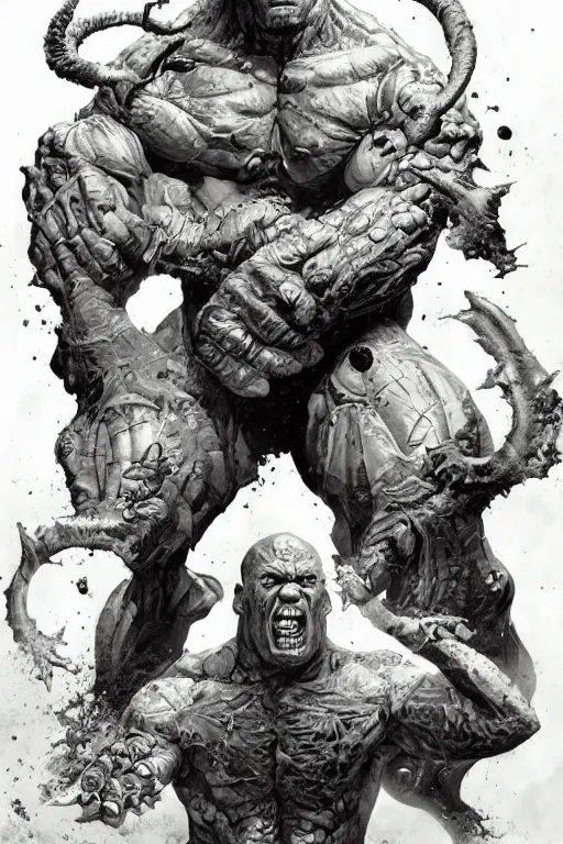 Image similar to pulp scifi fantasy illustration full body portrait of martyn ford as huge monstrous hulking villain, by norman rockwell, jack kirby, bergey, craig mullins, ruan jia, jeremy mann, tom lovell, marvel, astounding stories, 5 0 s