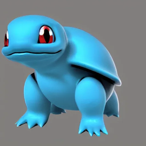 Prompt: a rounded squirtle render emoji, sleek and simple