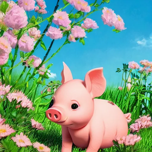 Prompt: cute and adorable piglet resting on a beautiful garden by makoto shinkai, miniature pig, pastel color tones!! studio ghibli, hayao miyazaki, takashi takeuchi, akihiko yoshida, funimation, key anime visual, anime poster, 8 k, highly detailed, rendered, concept art, trending on artstation, pixiv daily ranking