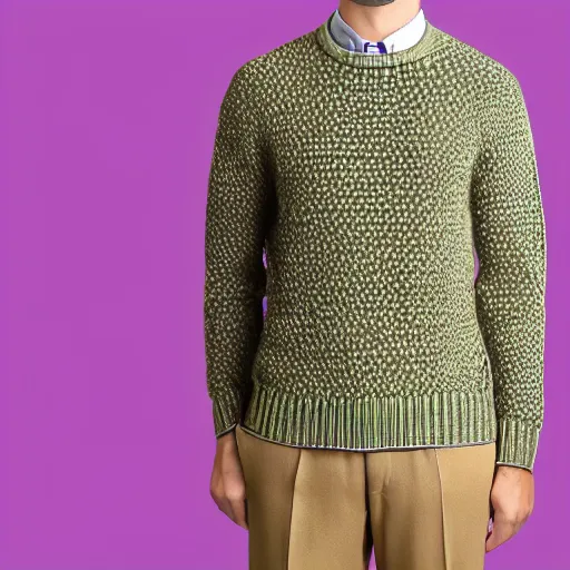 Image similar to a wool sweater knit with a repeating digital computer signal pattern