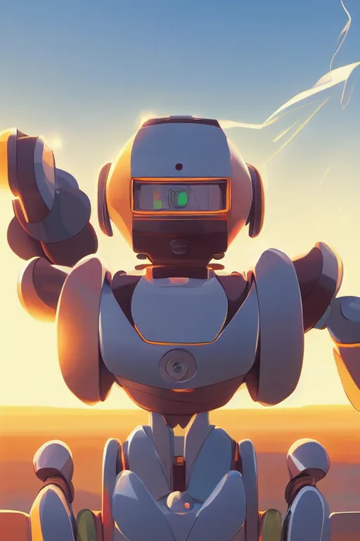 Image similar to metabots medabots medarotto medarot robot minimalist comics, behance hd by jesper ejsing, by rhads, makoto shinkai and lois van baarle, ilya kuvshinov, rossdraws global illumination ray tracing hdr radiating a glowing aura