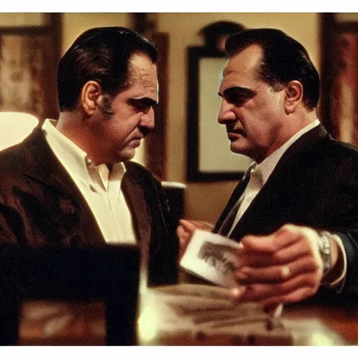 Image similar to the sopranos, goodfellas, the godfather, frank franzetta, jack kirby, film grain, 1 6 mm, spectacular