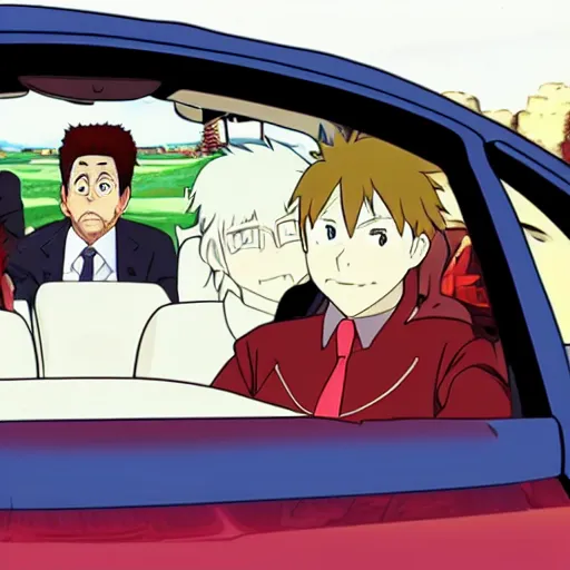 Image similar to biden in redline, anime, car, driver, anime movie