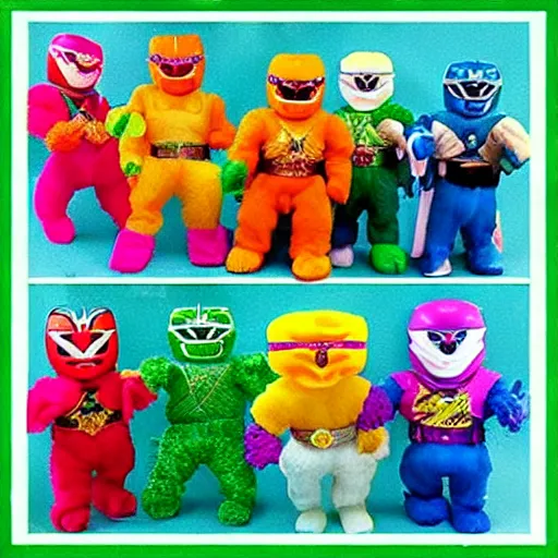 Image similar to sour patch kids!!!! power rangers