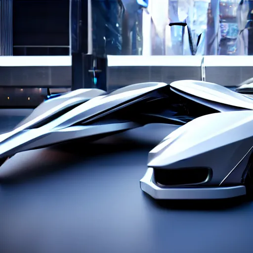 Prompt: concept car : motherboard forms zaha hadid architecture brutalist sci-fi futuristic setting ultra realistic photography, keyshot render, octane render, unreal engine 5 render , high oiled liquid glossy specularity reflections, ultra detailed, 4k, 8k, 16k blade runner 2049 Cyberpunk 2077 ghost in the shell thor 2 marvel film : tilt shift: sharp focus