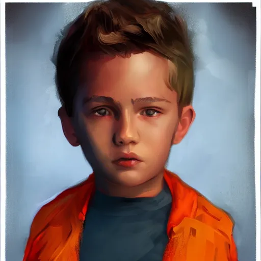 Image similar to Young Boy who was able+artstation+concept art