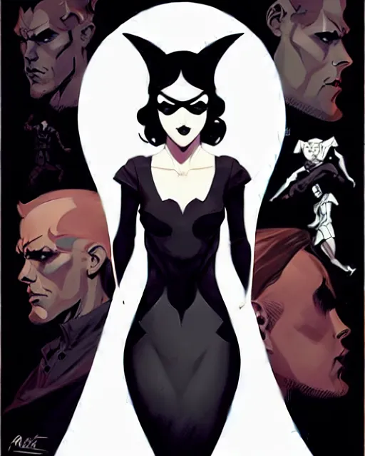 Prompt: rafael albuquerque comic art, peter mohrbacher, steve niles, phil noto, artgerm, pretty maika monroe dark witch black dress, symmetrical eyes