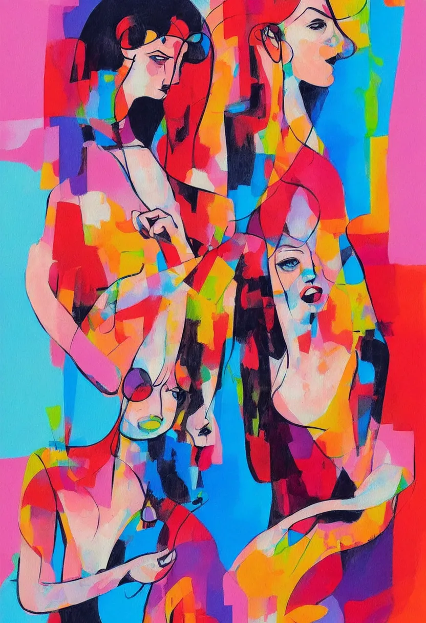 Image similar to expressive and colorful figurative illustration by artist hurca di mirko grisendi, behance