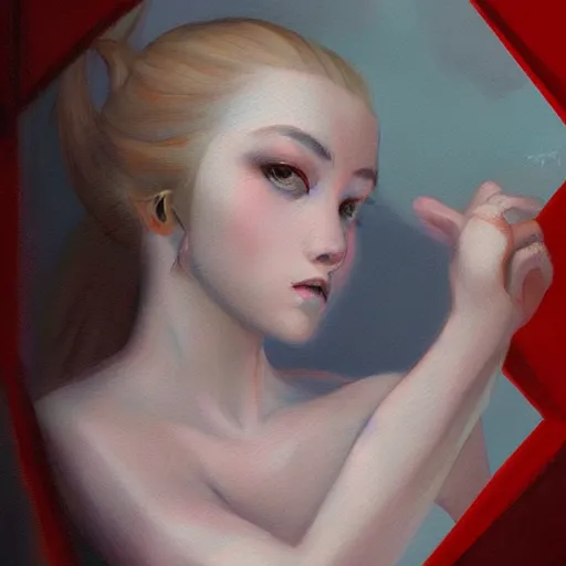 Prompt: a painting in the style of jean - baptiste jacques augustin and in the style of ross tran.