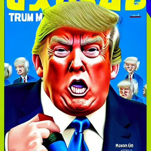 Image similar to trump on mad magazine cover