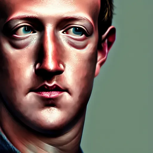 Image similar to Mark Zuckerberg, closeup, D&D, fantasy, intricate, elegant, highly detailed, digital painting, artstation, concept art, matte, sharp focus, illustration