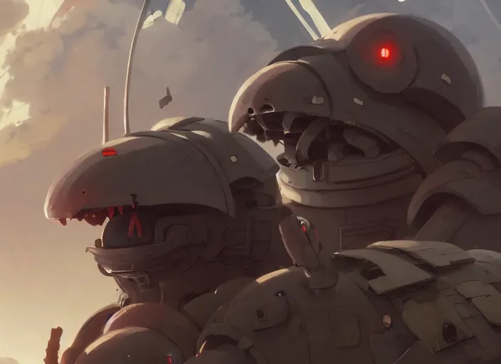 Image similar to mole creatures dressed in military gear, details, futuristic, epic, destroyed city, landscape illustration concept art anime key visual trending pixiv fanbox by wlop and greg rutkowski and makoto shinkai and studio ghibli and kyoto animation symmetrical facial features