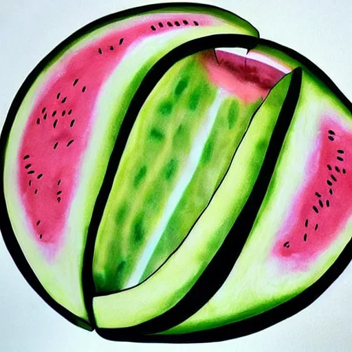 Image similar to hello stable diffusion my name is tom and i'd like you to paint me a watermelon if tou don't mind. thanks in advance!