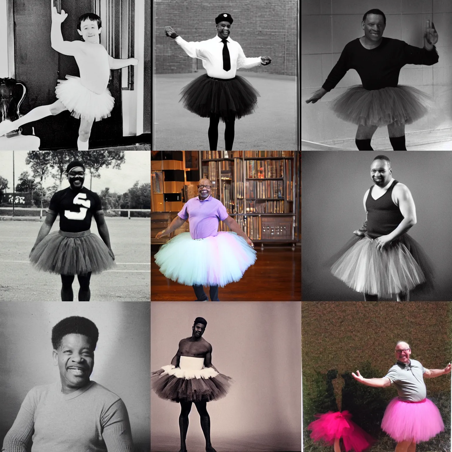 Prompt: ron watkins wearing a tutu