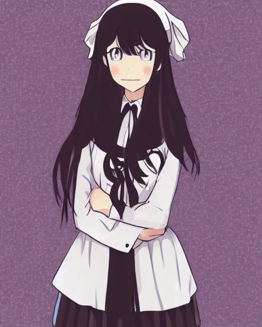 Image similar to a portrait of komi shouko, komi - san from komi can't communicate, anime character art, digital art