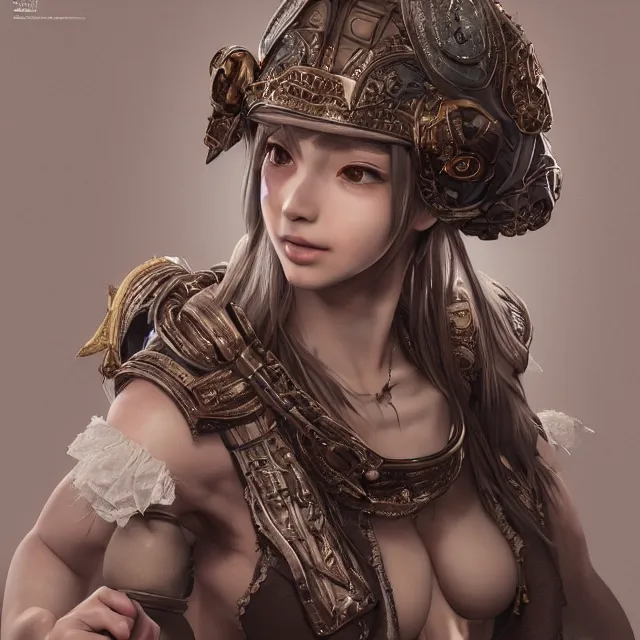 Prompt: studio portrait of neutral good colorful female cleric bard healer as absurdly beautiful, elegant, realistic shy young gravure idol, an ultrafine hyperdetailed illustration by kim jung gi, irakli nadar, intricate linework, detailed faces, super sharp focus, bright colors, octopath traveler, final fantasy, unreal engine 5 highly rendered, global illumination, radiant light