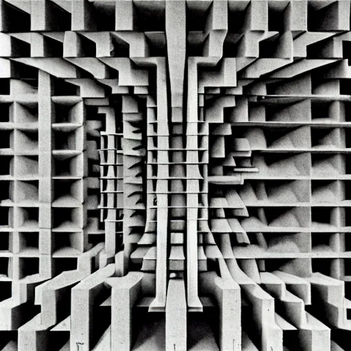 Image similar to recursive brutalist resonance