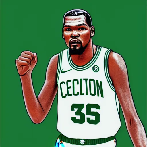 Image similar to Kevin Durant in a Celtics Uniform Digital Art