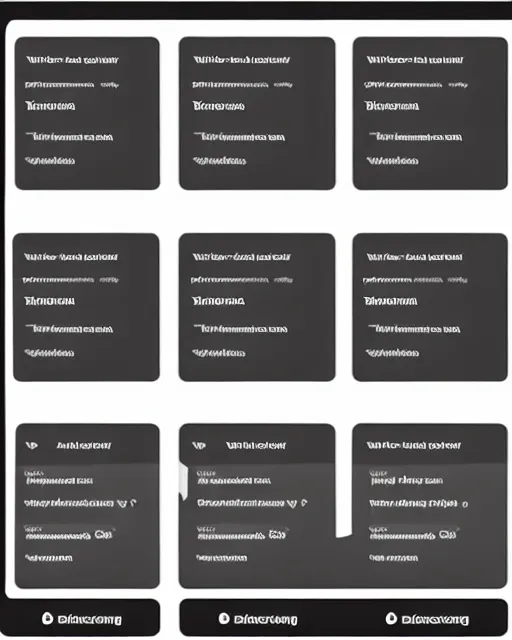 Image similar to a wireframe for a social chat application, black and white user experience