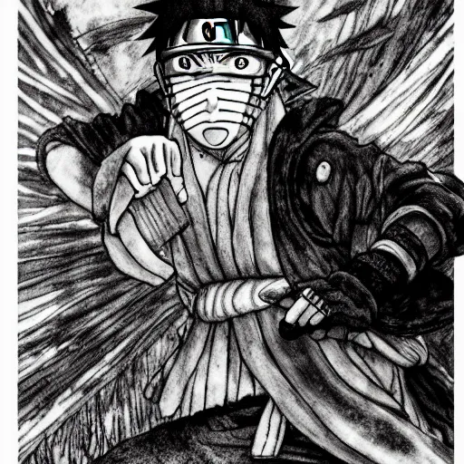 Image similar to photo of naruto in the style of Arthur Rackham realistic wide focus 8k ultra insanely detailed intricate elegant art