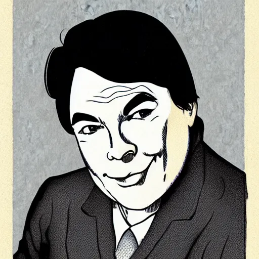 Image similar to tom jobim as manga character