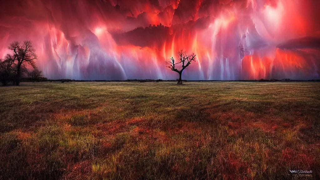 Image similar to amazing landscape photo of sapulpa oklahoma by marc adamus, beautiful dramatic lighting