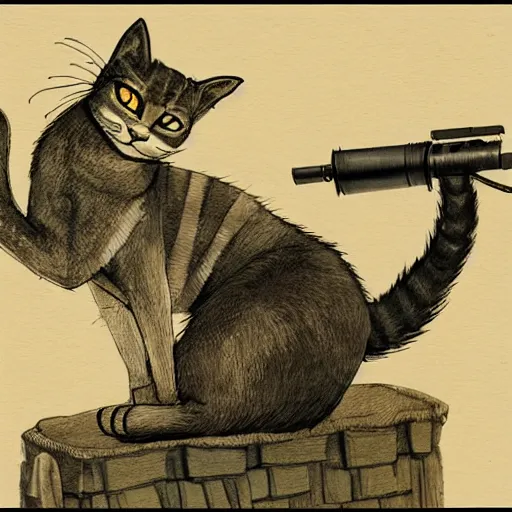 Image similar to a house cat anthropomorphized as an american soldier in the vietnam war