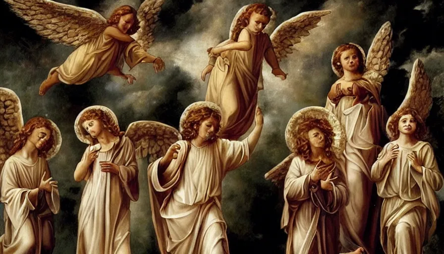 Image similar to angels as portrayed in the bible