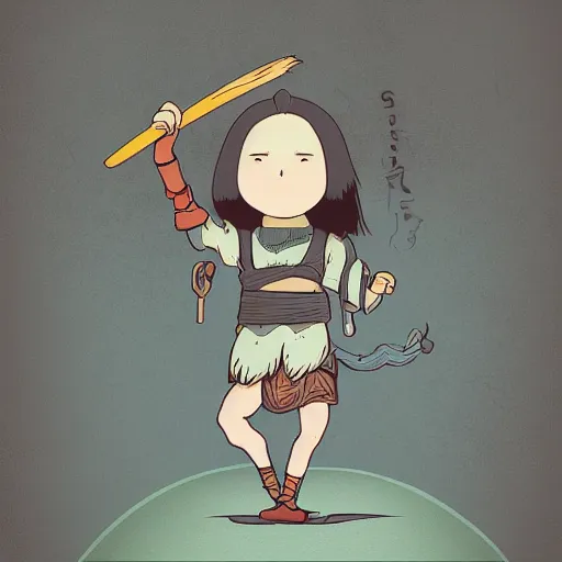 Prompt: an early bird warrior, digital art in the style of Hayao Miyazaki