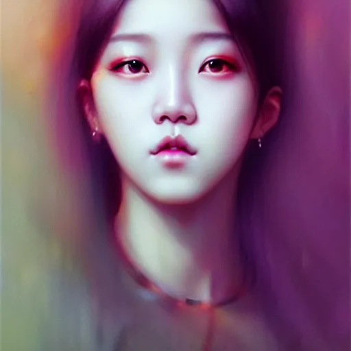 Image similar to jisoo of blackpink, hyperrealistic portrait, by karol bak and agnes cecile and artgerm, fantasy art, photo realistic, dynamic lighting, artstation, poster, volumetric lighting, very detailed face, 8 k, award winning