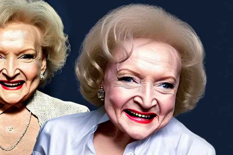 Prompt: betty white as mike tyson