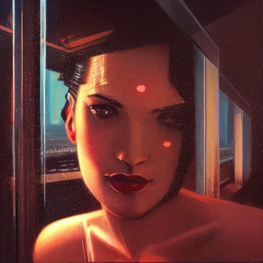 Image similar to detailed face of a woman, clockwork, moment, tectonic sky, skydome, bullet train, turbines, utopian, tech noir, wet reflections, prism, atmospheric, ambient, pj crook, syd mead, livia prima, artgerm, greg rutkowski, nick alm, casey baugh