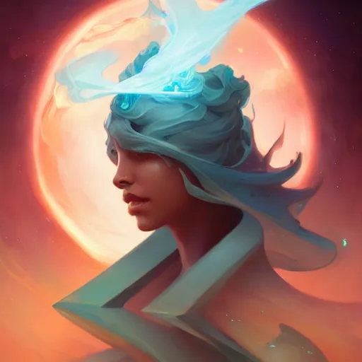 Image similar to a portrait of a beautiful emanation, art by pete mohrbacher and wlop and artgerm, digital art, highly detailed, intricate, fantasy, sharp focus, Trending on Artstation HQ, deviantart, unreal engine 5, 4K UHD image