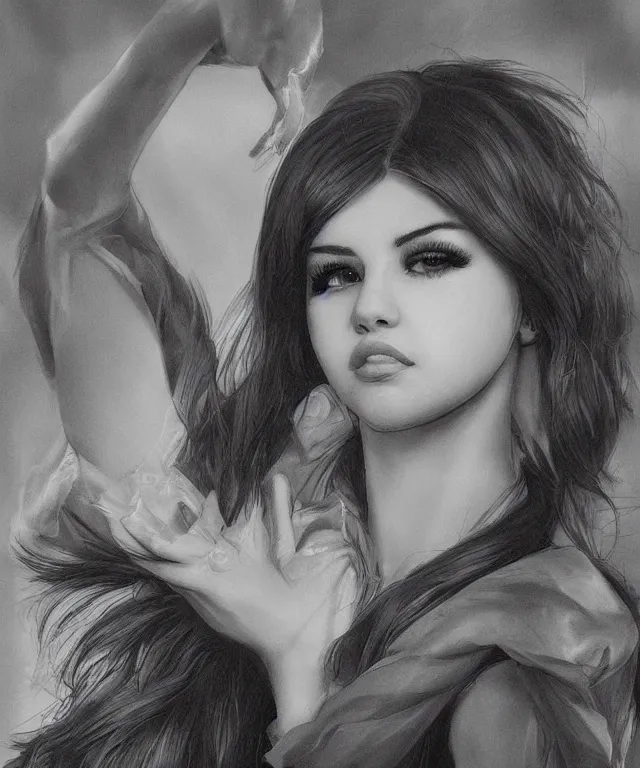 Prompt: portrait of Selena Gomez by Artgerm