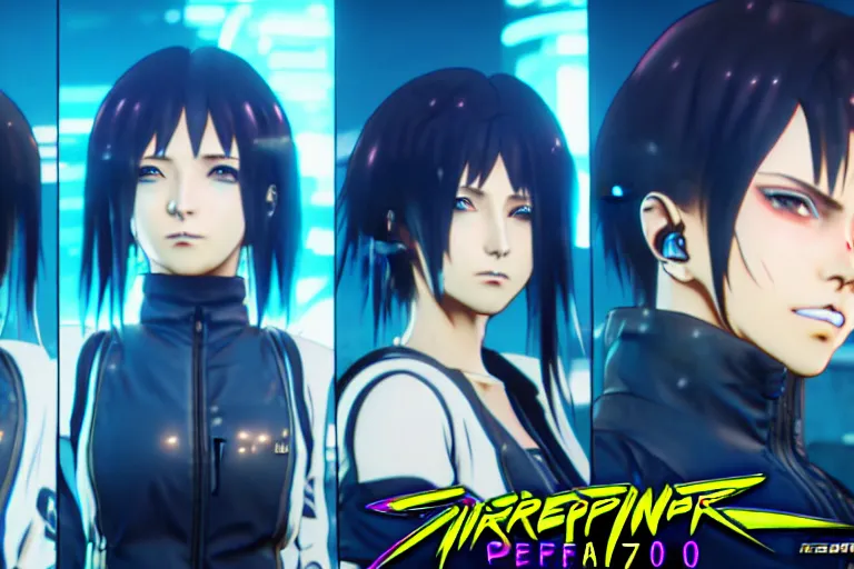 Image similar to anime cyberpunk 2077 anime series screenshot, perfect faces, fine details